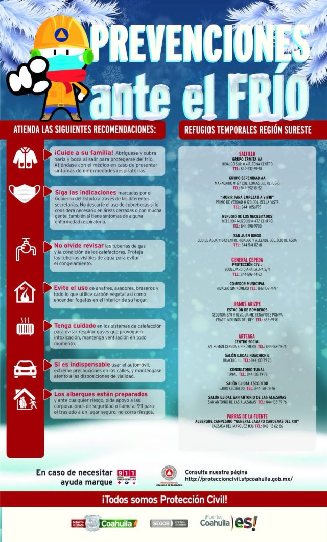 001 CONTINUARÁ DESCENSO DE TEMPERATURA EN COAHUILA
