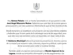 C O M U N I C A D O DEL AYUNTAMIENTO DE GÓMEZ GOMEZ PALACIO