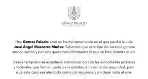 C O M U N I C A D O DEL AYUNTAMIENTO DE GÓMEZ GOMEZ PALACIO