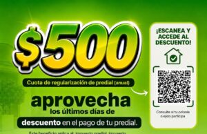INVITAN A APROVECHAR ÚLTIMOS DÍAS DE DESCUENTO DEL PREDIAL