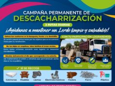 CONTINÚA CAMPAÑA PERMANENTE DE DESCACHARRIZACIÓN CON DOS RUTAS DIARIAS EN LERDO
