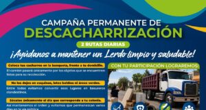 CONTINÚA CAMPAÑA PERMANENTE DE DESCACHARRIZACIÓN CON DOS RUTAS DIARIAS EN LERDO
