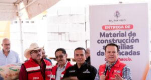 Gobernador entrega material de construcción para ejidos de La Laguna que fueron afectados por las recientes lluvias