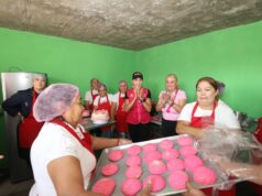 Renuevan Esteban y Susy plaza del ejido 21 de Marzo para disfrute de las familias de Lerdo. DIF Estatal entregó equipamiento para una panadería y pastelería en la pequeña comunidad de San Isidro del Derrame, Mapimí.